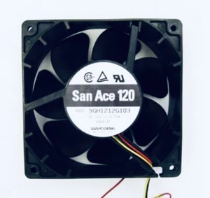 20X San Ace Sanyo Denki 120 DC Cooling Fan 9GH1212G103 - Picture 1 of 3