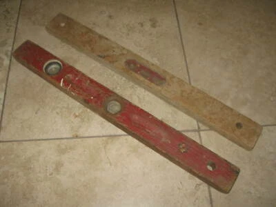 2-Vintage 24" Long LEVELS, PORT AUSTIN LEVEL & TOOL 2- Bubble & SEARS 3-Bubble  - Image 1 of 4