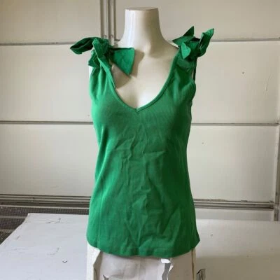 MAEVE By Anthropologie The Rafaela Bow-Tie Tank Top Women's Size L - Image 1 of 4