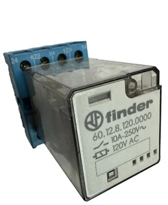 Finder 60.12.8.120.0000 General Purpose Relay 10A 250V / 120VAC Coil 90.26 base - Picture 1 of 7