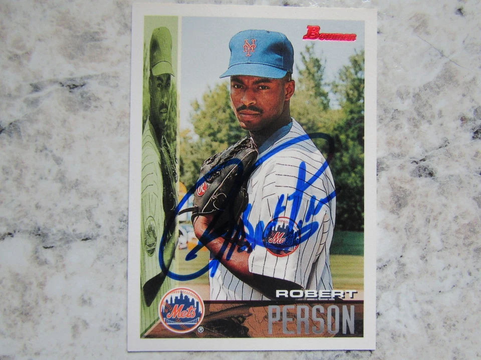 Mets Robert Person Signed Autographed 1995 Bowman Mint - Image 1 of 1
