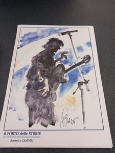 IVO MILAZZO, LITHOGRAPHIE FABRICZIO DE ANDRE AUSSTELLUNG CAMOGLI 2021 SIGNIERT - Bild 1 von 1