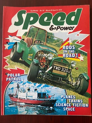 Speed & Power Magazine No.54 Mar 28-Apr 4 1975 Cover Rods On The Road 248g - Image 1 of 3