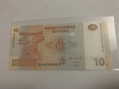 2003 Congo 10 Francs G&D Banknote UNC - Image 1 of 2