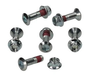 Juego de 6 tornillos de rueda dentada Moose con tuercas M8x30 plata para motocross enduro - Imagen 1 de 2