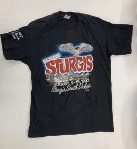 Camiseta Sturgis Rally & Races 1993 Black Hills Talla L Hecha en EE. UU. - Imagen 1 de 6