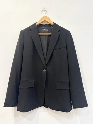 Designer Theory Size 12 8 AU Black Crepe Stunning Women's Jacket - Image 1 of 4