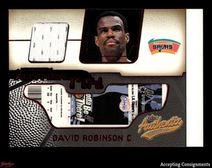 2001-02 Fleer Authentix Ripped #11 David Robinson GAME-USED JERSEY SPURS - Picture 1 of 2