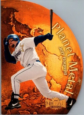 Metal Universe Planet Metal 15 1999 Jeff Bagwell troquelado raro refractor inserto Foto 1 de 2