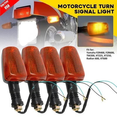 4x Rear Turn Signal Light Lamp For Yamaha TW200 XT225 XT250 FZR400 XT600 XJ600S Foto 1 de 4