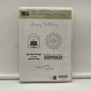 Stampin'Up! HAPPIEST BIRTHDAY WISHES 2 Not 1 Rubber stamp set Birthday Stamps - Picture 1 of 8