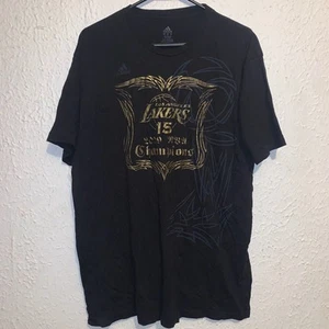 Camiseta negra Adidas 15X Champions 2009 de Los Angeles Lakers NBA talla XL Kobe - Imagen 1 de 4
