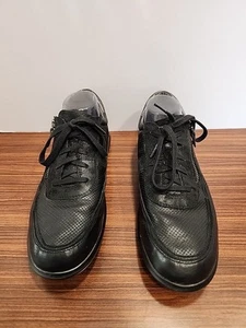 Aravon Walking Shoes Ladies 12 AA 2A Black Leather Sneakers CH3369 - Picture 1 of 8