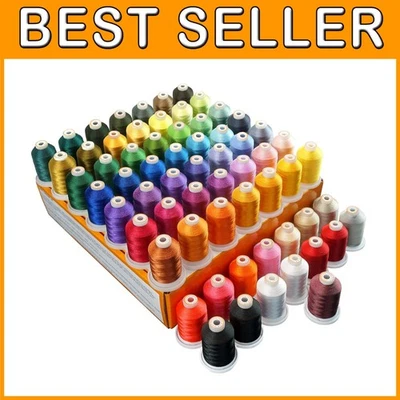 Professional Polyester Embroidery Thread Set - 64 Colors - Image 1 of 4