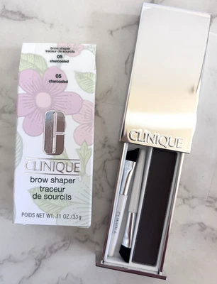 Clinique Brow Shaper 05 Charcoaled .11oz Free Shipping Eyebrows HTF NEW - Image 1 of 4