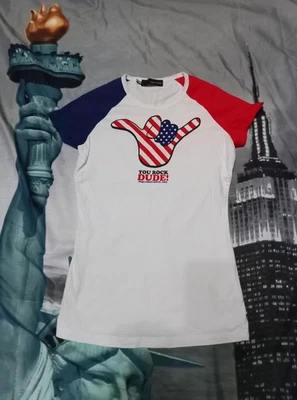 Camiseta vintage dsquared2 mujer blanca s Made In Italy  Foto 1 de 4