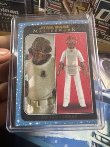 2021 Star Wars Masterwork Admiral Ackbar Wood Out of The Box Insert 19/25 Jt Sw - Picture 1 of 3