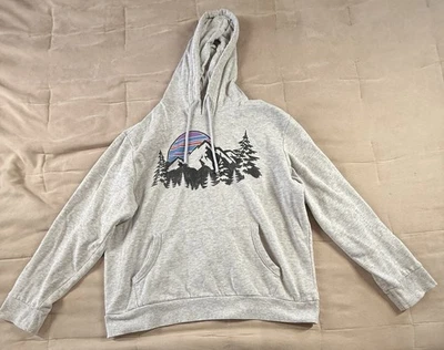 Sonoma Hombres Manga Larga Pullover Montaña Cordillera Sudadera con Capucha Gris Talla XL Foto 1 de 4