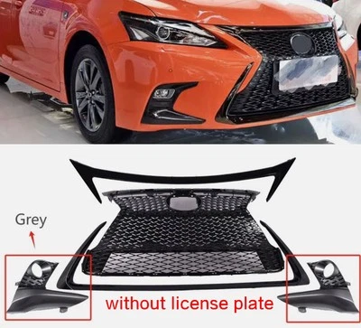 Fit Lexus CT200H F-Sport 14-17 Grille W/Trim Fog Light Bezels Set Gloss Black Foto 1 de 4