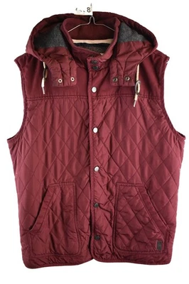 RIVER ISLAND Red Padded Gilet size M Mens Hooded Casual Outdoors Outerwear - Image 1 of 4