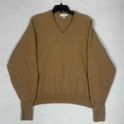 Suéter de Colección Saks Fifth Avenue Para Hombres 100% Cachemira Tostado Pullover Talla L Gran Bretaña Foto 1 de 4