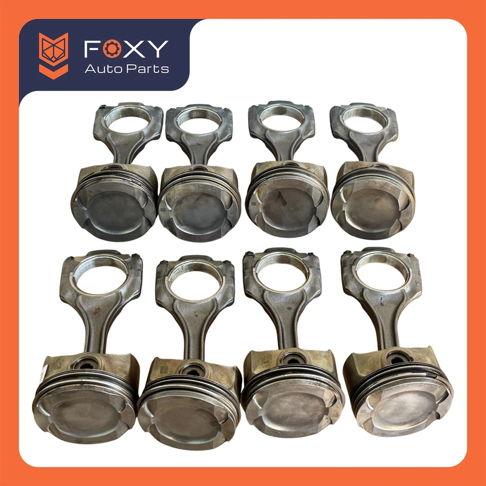 Juego de 8 varillas de pistón motor doble turbo BMW F06 F10 F13 F85 F86 M5 M6 X5 X6 N63 S63 Foto 1 de 4