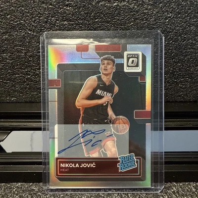 Holograma automático Panini Donruss Optic Nikola Jovic 2022-23 clasificación Rookie #224 Miami Heat Foto 1 de 2
