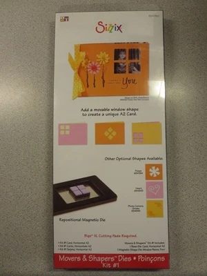 Набор штампов Sizzix Movers & Shapers No1 карта 654780 новый запечатанный - Изображение 1 из 4