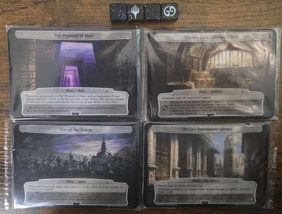MTG Magic Doctor Who Planechase 40 Planes Complete Set Sealed +4 Planar Dice - Image 1 of 1
