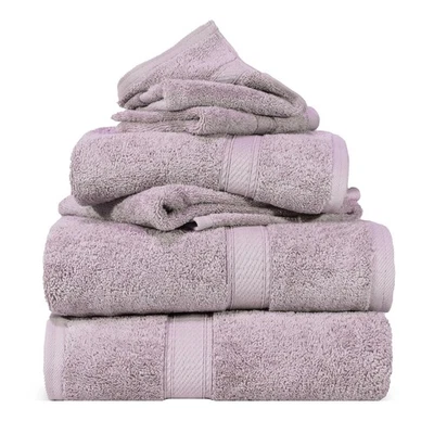 Egyptian Cotton Pile 6 Piece Towel Set, Includes 2 Bath, 2 Hand, 2 Face Towel... - Image 1 of 4