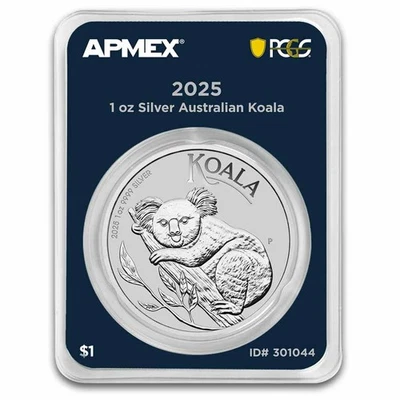 Серебряная коала 2025 AUS 1 унция — MintDirect® Premier Single + PCGS FS® - Изображение 1 из 4