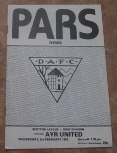 1981-82 (Feb) Dunfermline v Ayr United - Scottish Division One - Picture 1 of 2