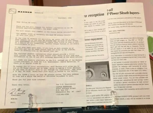 SETTEMBRE 1984 MAGNUM ELECTRONICS FM BROCHURE RICEZIONE STEREO - Foto 1 di 1