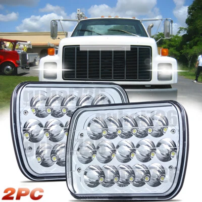 Newest for GMC C4500 C5500 C6500 C7500 C8500 Topkick 7x6" LED Headlights HI/LO - Image 1 of 4