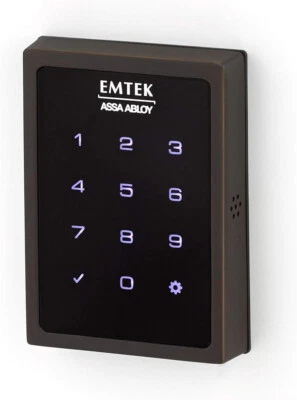 Emtek EMP1101US10B EMPowered Smart Touch Deadbolt conectado en agosto Foto 1 de 3