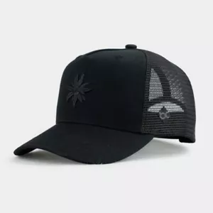 Bavarian Caps Edelweiß Black Edition Curved Cap Basecap Meshcap Truckerkappe Neu - Picture 1 of 6