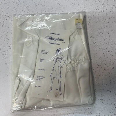 DE COLECCIÓN Slipperfection Blanco Slip Completo Talla 38 Promedio Poliéster/Algodón Nuevo de Lote Antiguo Foto 1 de 4