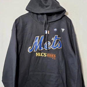 New York Mets Sweatshirt Hoodie Men's XL Black MLB Fanatics NLCS 2024 NWT - Picture 1 of 9