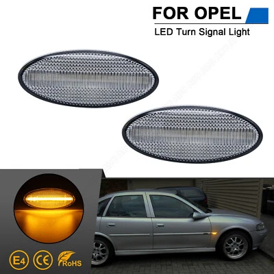 2X LED SEITENBLINKER BLINKER KLARGLAS FÜR OPEL ASTRA F CORSA B C MERIVA VECTRA B - Bild 1 von 4