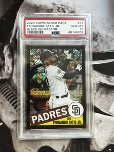 2020 Topps Silver Pack FERNANDO TATIS JR. #186/199 Black Refractor PSA 10 - Picture 1 of 1