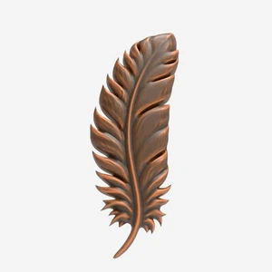 STL File For CNC Router 3D Printer Laser Printable Model Stylized Feather Wall - Picture 1 of 7