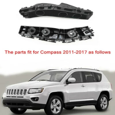 Suporte de para-choque dianteiro 2 peças suporte plástico suporte para Jeep Compass 2011-2017 - Imagem 1 de 4