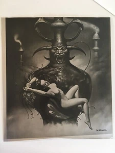 photo nu artistique comics signé Boris Vallejo 1981 tirage métallisé 33x30 cm - Foto 1 di 4