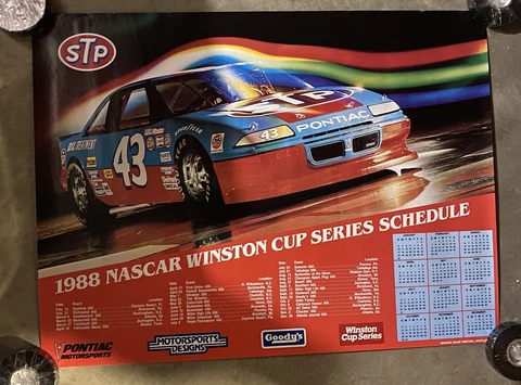 Richard Petty STP 1988 Pontiac Grand Prix Winston Cup Nascar Poster (24” X 18”) Cover