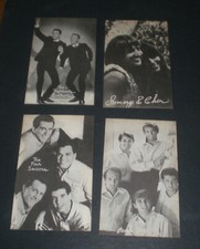 4 Singing Groups Arcade Cards - Four Seasons - Sonny & Cher - Beach Boys Vintage