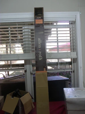 Allen + Roth  72-in To 144-in Black Steel Single Curtain Rod - Image 1 of 4