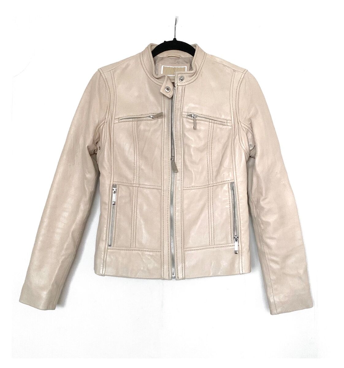 Michael Kors Beige Leather Outer Shell Coats, Jackets Michael Kors Beige Leather Outer Shell Coats, Jackets