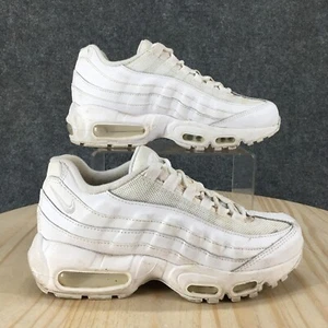 Nike Shoes Youth 5 Air Max 95 Recraft GS Sneaker White Leather Low CJ3906-100 - Picture 1 of 19