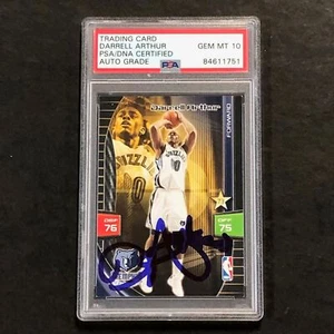 2009-10 Adrenalyn XL #16 Darrell Arthur Signed Card AUTO 10 PSA Slabbed Grizzlie - Picture 1 of 2