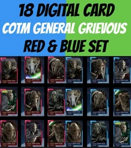 COTM Character of Month General Grievous Red Set +2 Award Topps Star Wars Trader - Picture 1 of 1